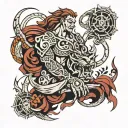DEVA COMBAT tattoo design idea