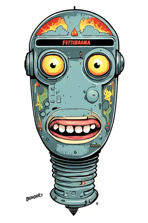 bender futurama tattoo design idea