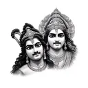 Hanuman + Murugan tattoo design idea