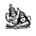 Hanuman + Murugan tattoo design idea