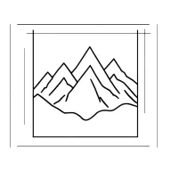 Minimal Mountain tattoo design idea