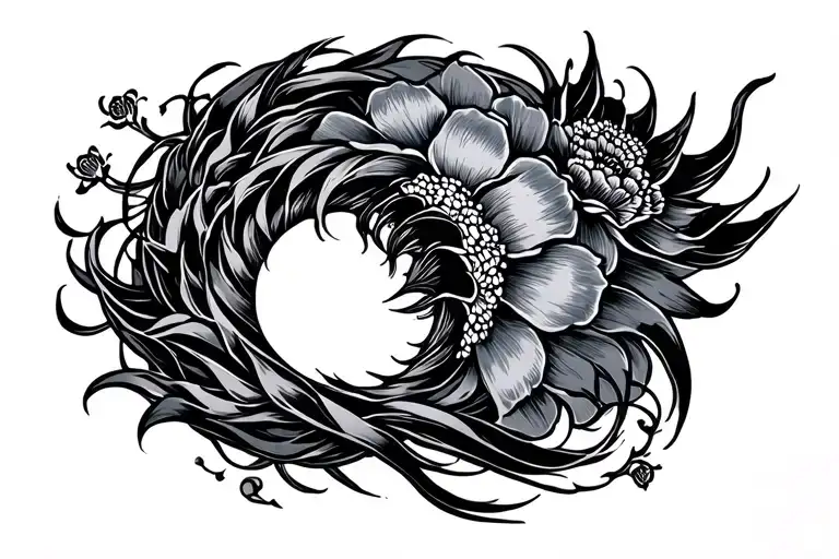 Japanese shoulder blade tattoo design idea