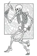 tf2 skeleton dancing tattoo design idea