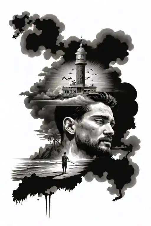 One night a man had a dream. He dreamed he was walking along the beach with the LORD.Across the sky flashed scenes from tattoo design idea