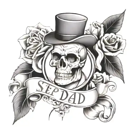 step dad memorial tattoo design idea