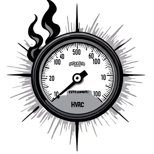 Hvac gauge with torch tattoo design idea