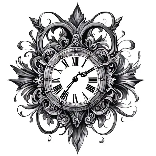 VIENNA CLOCK FACE tattoo design idea