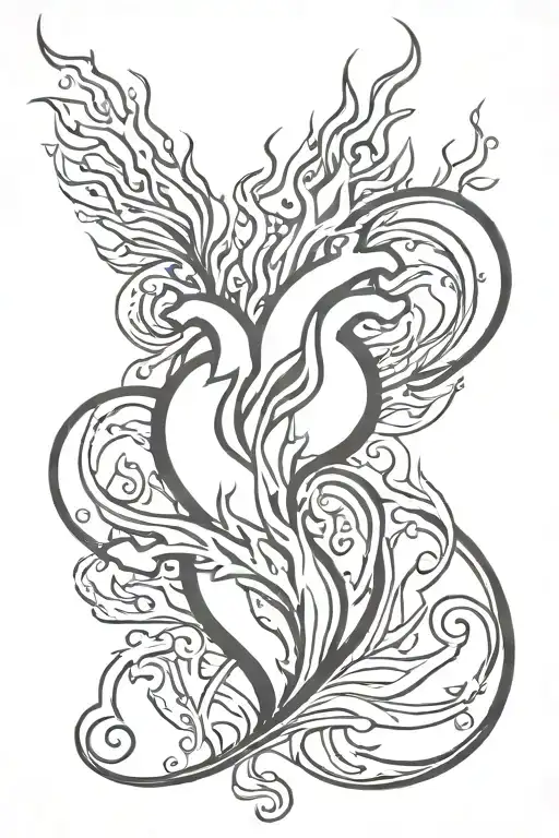 set your heart ablaze tattoo design idea