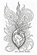 set your heart ablaze tattoo design idea