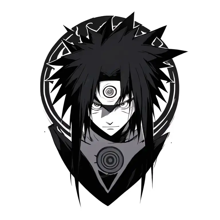 Madara Uchiha com o rinnegan tattoo design idea