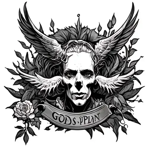 GODS PLAN tattoo design idea