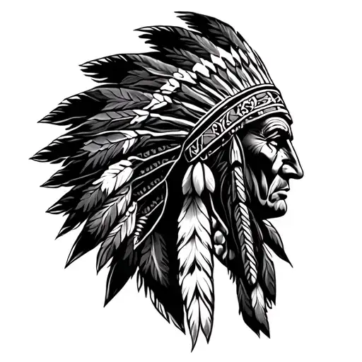 Indian Chief tattoo design idea