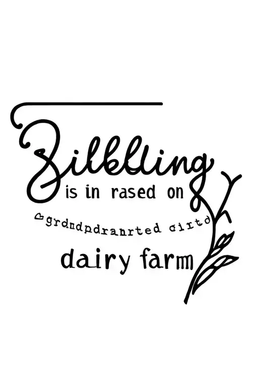 3 sibling Iowa raised on dairy farm grandparents  tattoo design idea