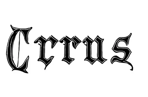 "Cyrus" tattoo design idea