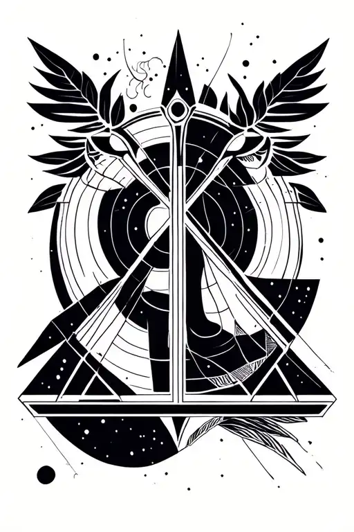 Libra zodiac sign tattoo design idea