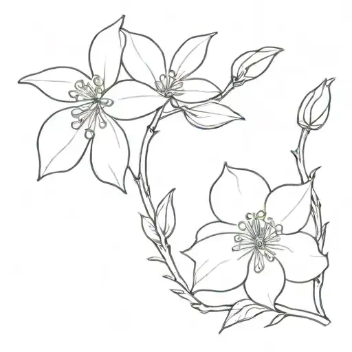 Diphylleia grayi petite tattoo design idea