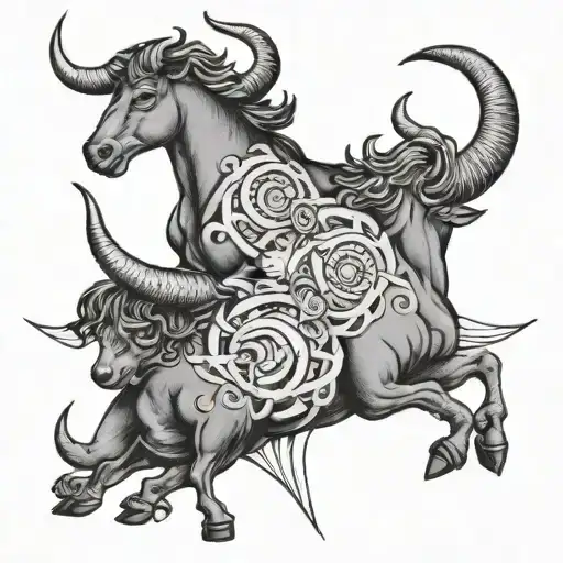 Taurus / Sagittarius tattoo design idea