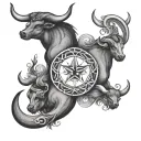Taurus / Sagittarius tattoo design idea