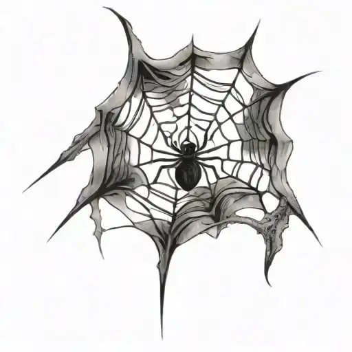 Coverup Spider Webs tattoo design idea