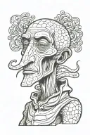 handsome  squidward tattoo design idea
