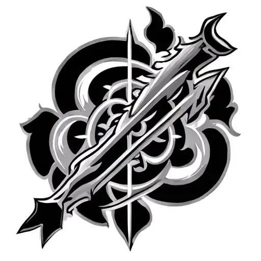 knighted hmong symbol combined tattoo design idea