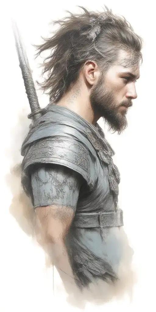 scottish warrior tattoo design idea