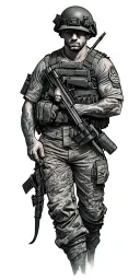 military tattoo design idea