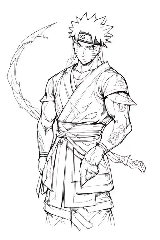 Naruto Danzo Sharigan arm tattoo design idea