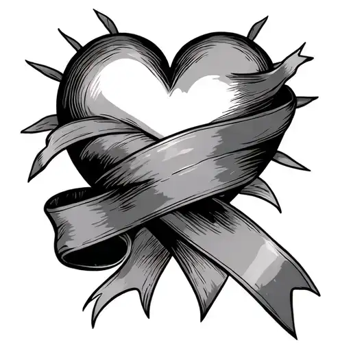 mom im a heart with ribbon wrapped tattoo design idea
