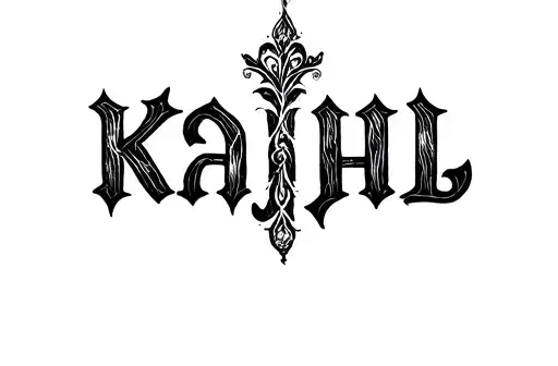"Kajal" tattoo design idea