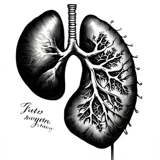 lungs made with a semi colon tattoo design idea