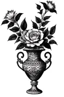 Italian vase filled tattoo design idea