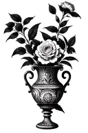 Italian vase filled tattoo design idea