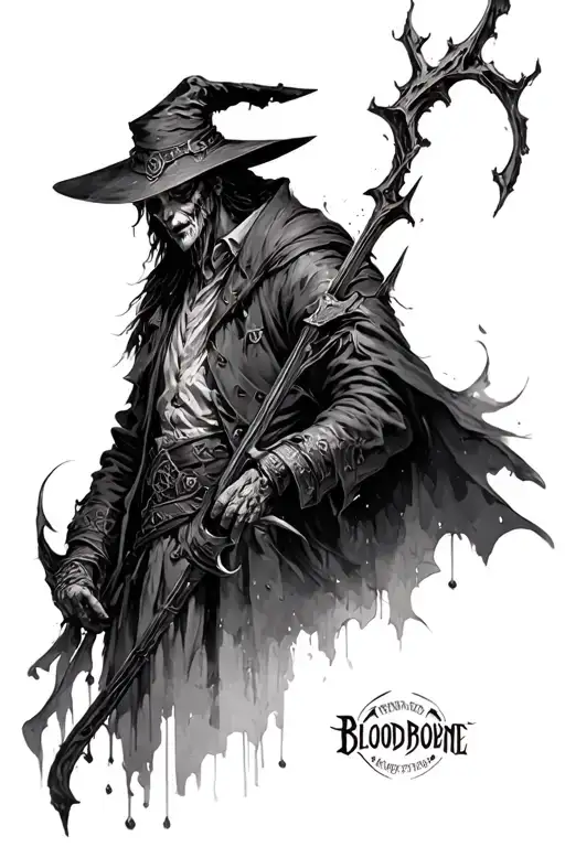 Bloodborne Hunter  tattoo design idea