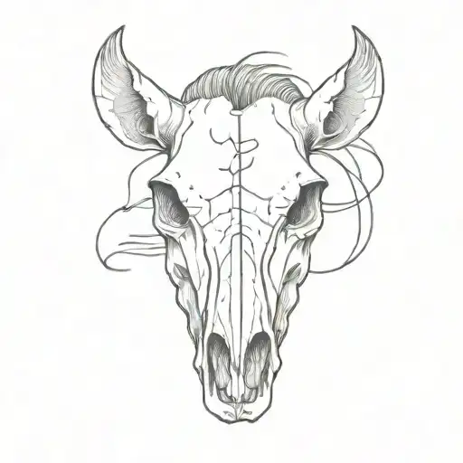 horse skull tattoo design idea