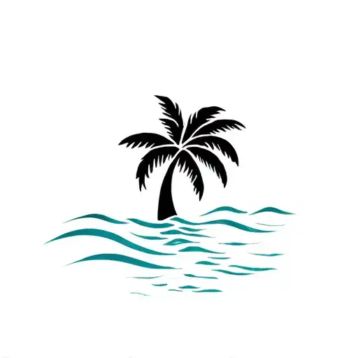 bahamas themed tattoo design idea