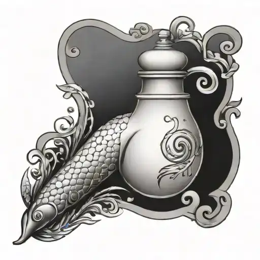 salt shaker and slug  tattoo design idea