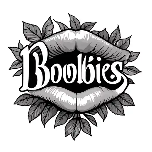 "boobies" Wedding Date tattoo design idea