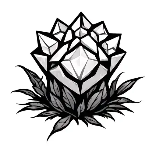 geometric design of plantera from the game terraria tattoo design idea