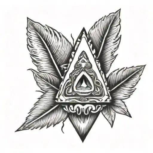 Arrowhead with baby foot print surrounded tattoo design idea