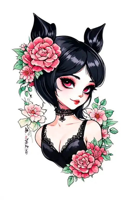 kuromi tattoo design idea