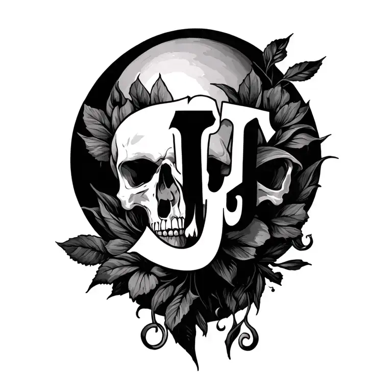 Hidden J tattoo design idea