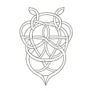celtic trinity knot design incorporating Taurus zodiac symbol tattoo design idea