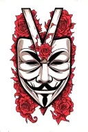 V for Vendetta tattoo design idea