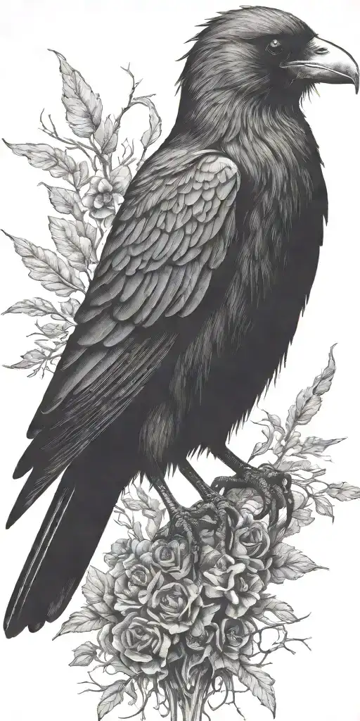 crows tattoo design idea