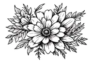 august and september birth flower tattoo design idea