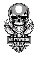 Willie G Harley Davidson logo tattoo design idea