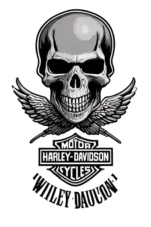 Willie G Harley Davidson logo tattoo design idea