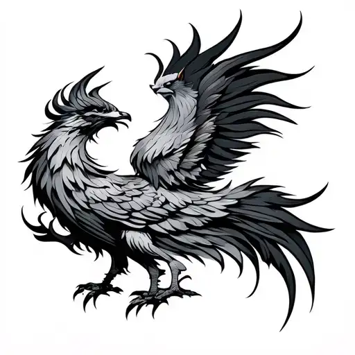 Resilience Symbol animal Phoenix  tattoo design idea