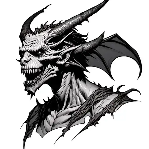 demon from philly tattoo design idea